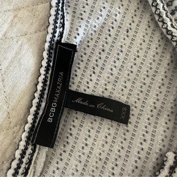 BCBGMaxAzria Lani Lace Up Front Embroidered Striped Knit Tunic Dress XXS - Picture 8 of 13